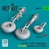 RESKIT RSU35-0077 CH-54A Tarhe landing gear (IN FLIGHT) with wheels set for ICM kit (3D Printed) (1/35)